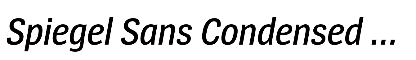 Spiegel Sans Condensed SemiBold Italic